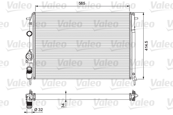 Radiator, engine cooling (232817)