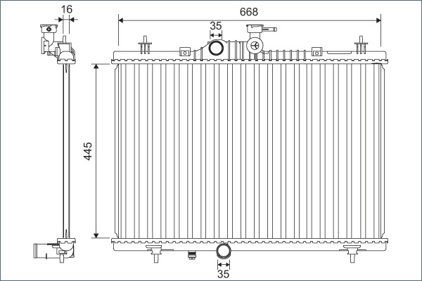 Radiator, engine cooling (701164)