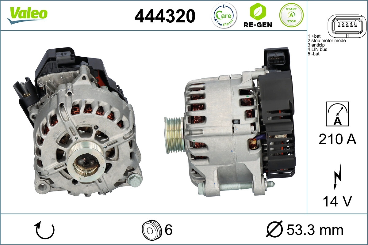 Alternator, starter