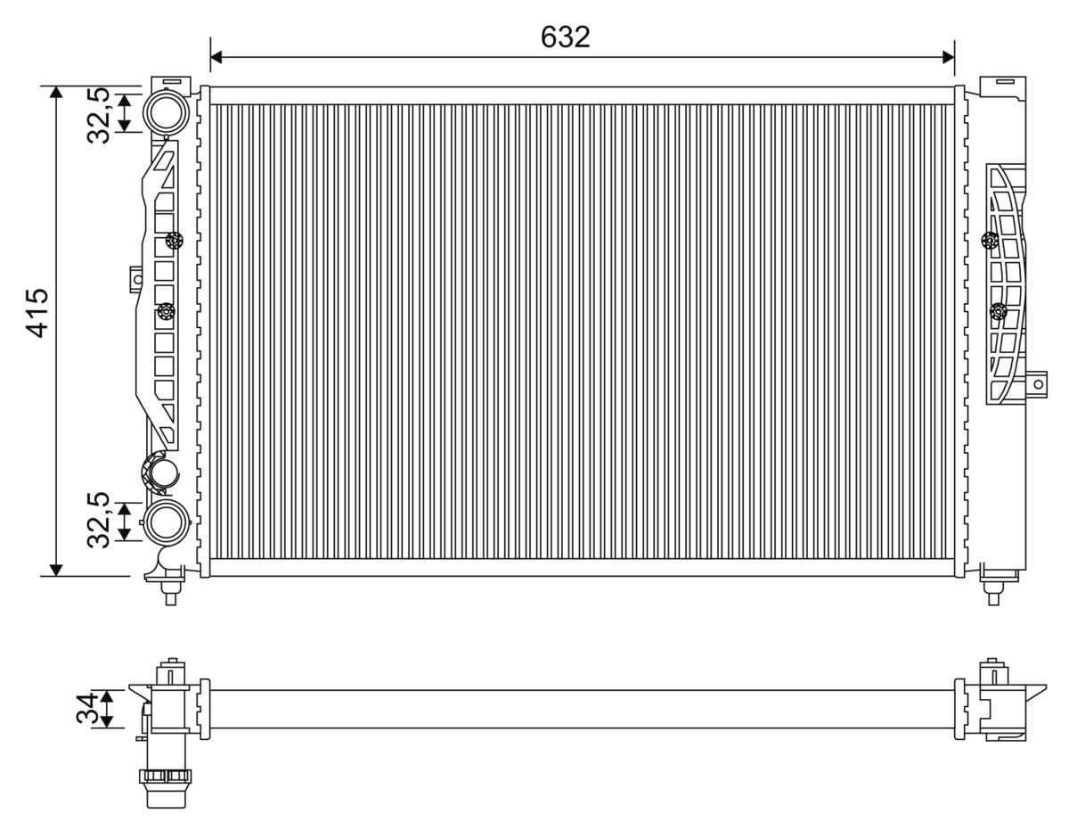 Radiator, engine cooling (731537)