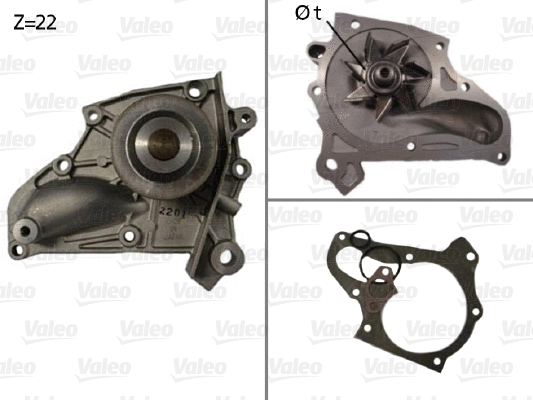 Water Pump, engine cooling (506433)