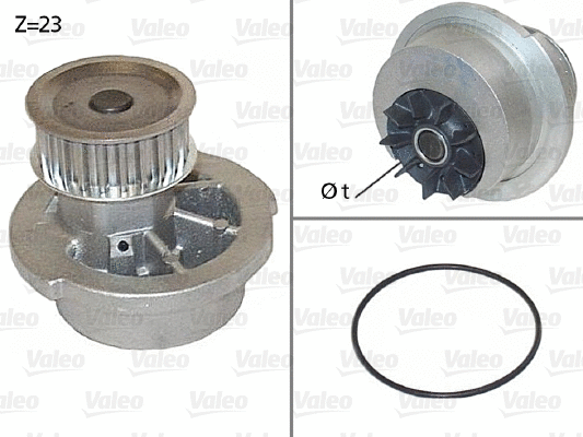 Water Pump, engine cooling (506308)