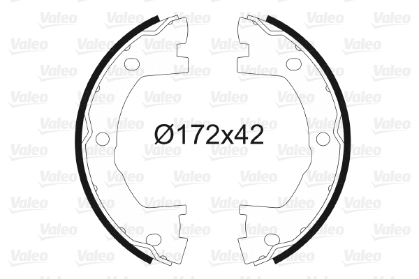 Brake Shoe Set, parking brake (128900)