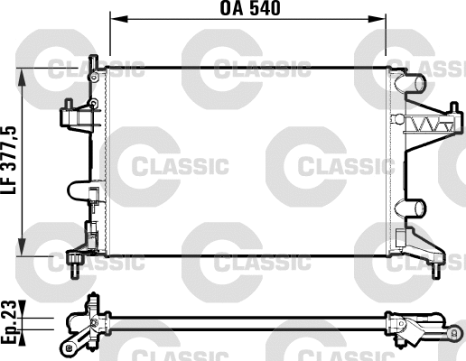 Radiator, engine cooling (232825)