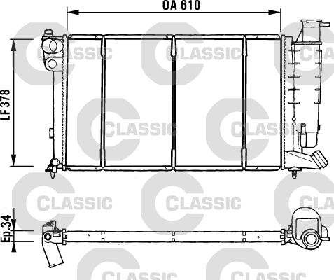 Radiator, engine cooling (231181)