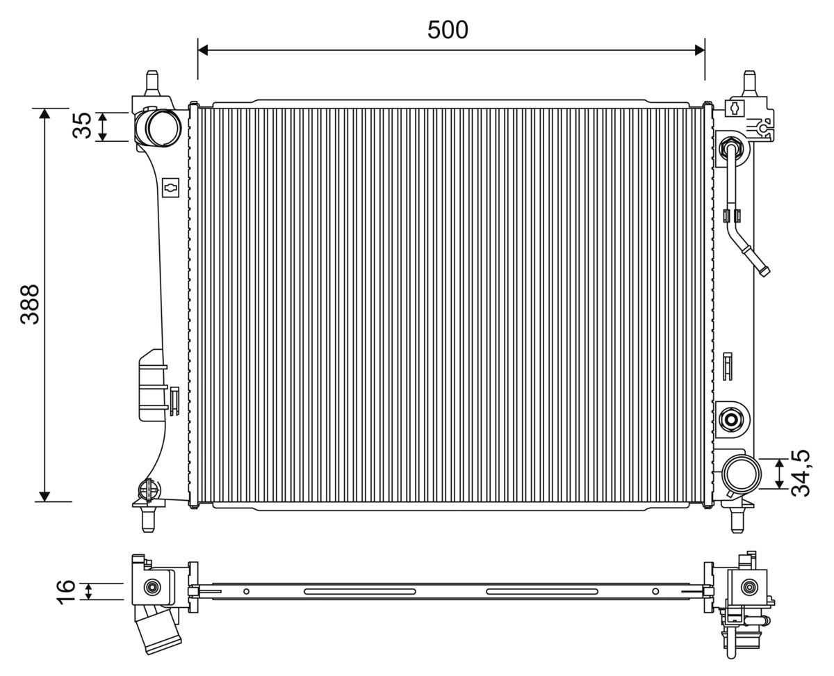 Radiator, engine cooling (701254)