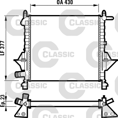 Radiator, engine cooling (232051)