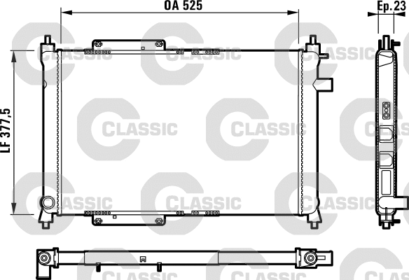 Radiator, engine cooling (231818)