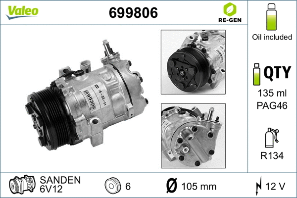 Compressor, air conditioning (699806)