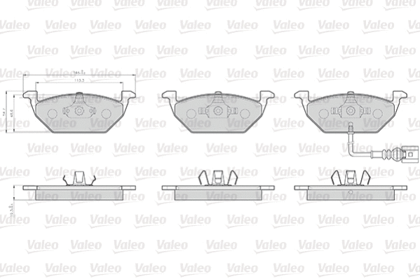 Brake Pad Set, disc brake (872974)