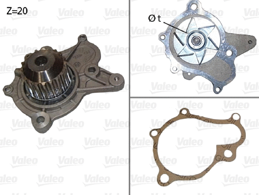Water Pump, engine cooling (506922)