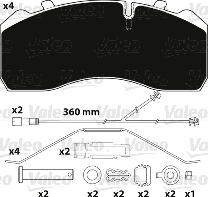 Brake Pad Set, disc brake (882206)