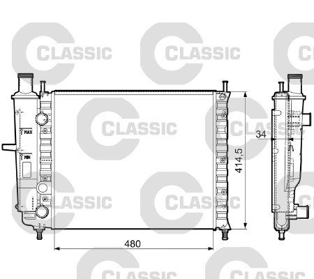 Radiator, engine cooling (232788)