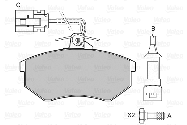 Brake Pad Set, disc brake (598004)