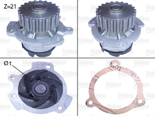 Water Pump, engine cooling (506151)