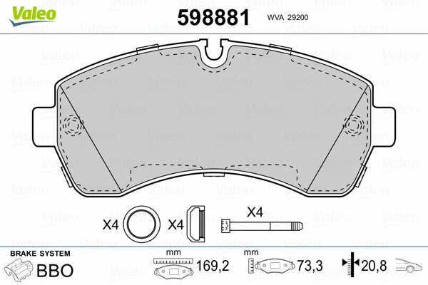 Brake Pad Set, disc brake