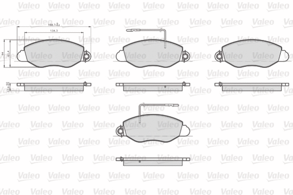 Brake Pad Set, disc brake (872432)