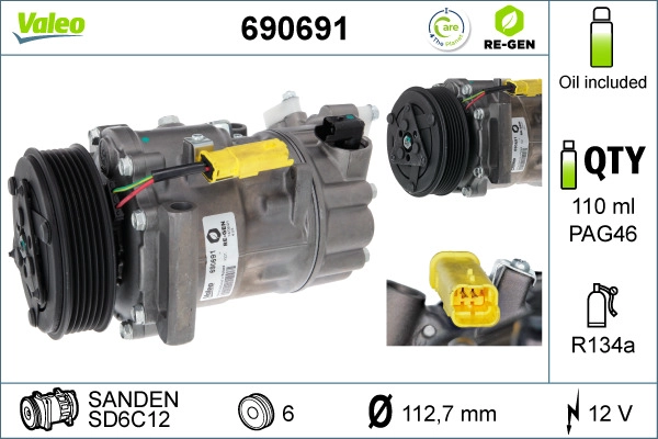 Compressor, air conditioning (690691)