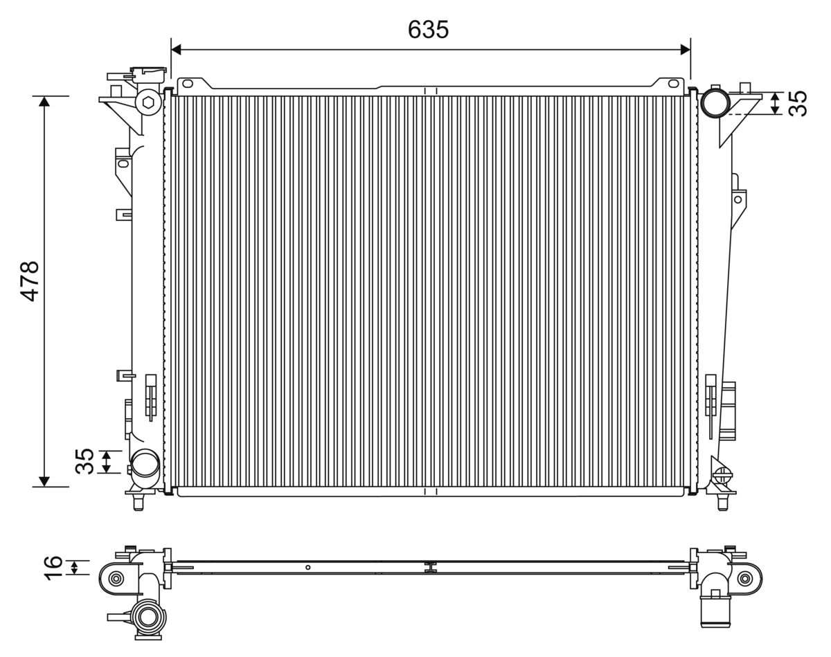 Radiator, engine cooling (701209)