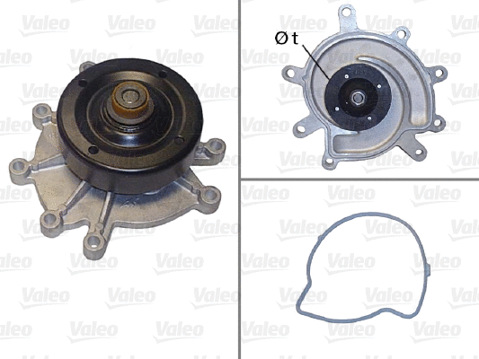 Water Pump, engine cooling (506823)