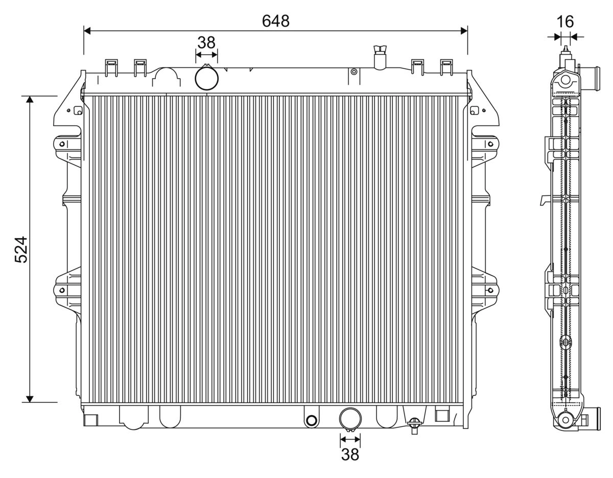 Radiator, engine cooling (701345)