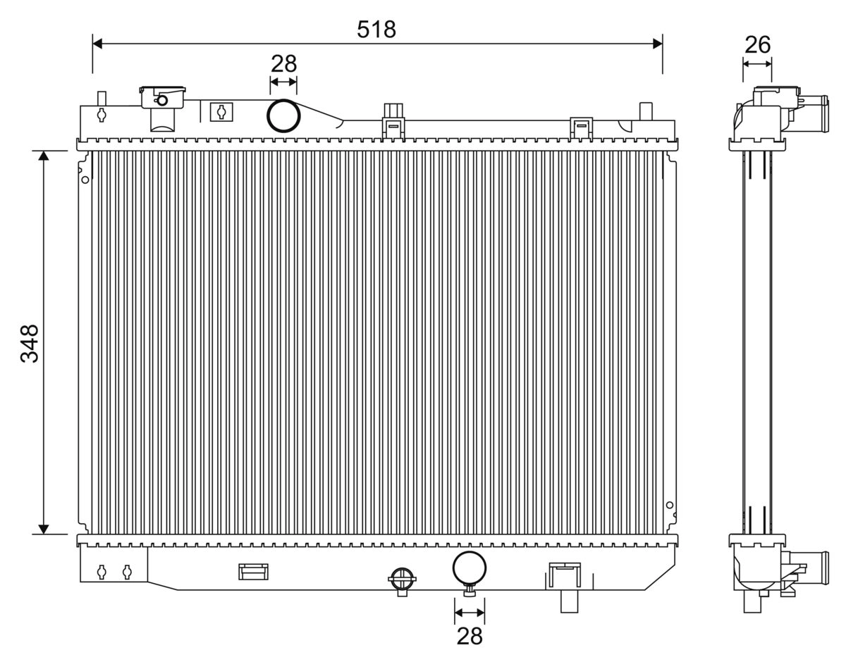 Radiator, engine cooling (701267)