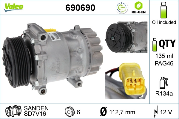 Compressor, air conditioning (690690)