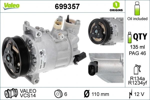Compressor, air conditioning (699357)