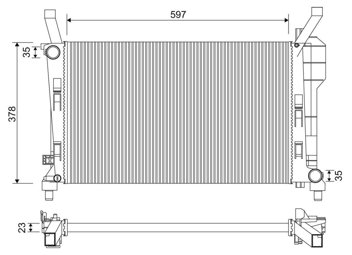 Radiator, engine cooling (701336)