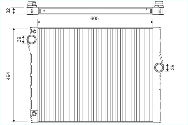 Radiator, engine cooling (701172)