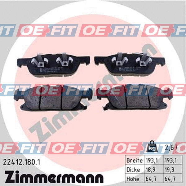 Brake Pad Set, disc brake (315 06 211 03 22)