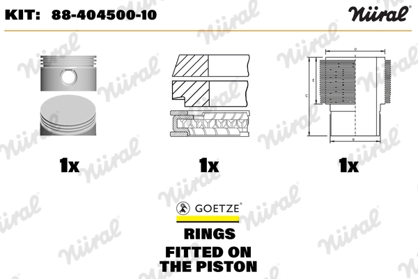 Repair Set, piston/sleeve (88-404500-10)