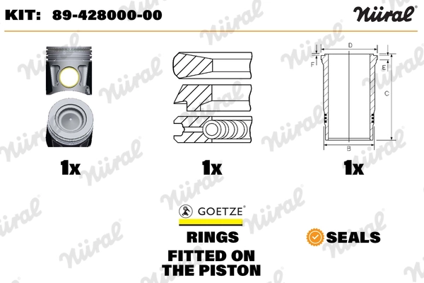 Repair Set, piston/sleeve (89-428000-00)