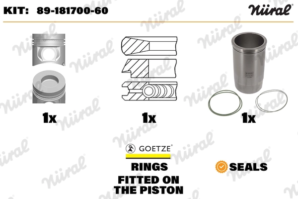 Repair Set, piston/sleeve (89-181700-60)