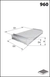 Filter, cabin air (JKR7015)