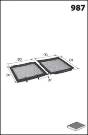 Filter, cabin air (JLR7150)
