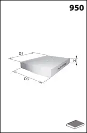 Filter, cabin air (EKR7388)