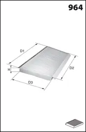 Filter, cabin air (EKR7146)