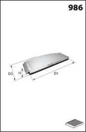 Filter, cabin air (ELR7028)