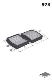 Filter, cabin air (JLR7065)