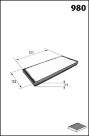 Filter, cabin air (EKR7123)