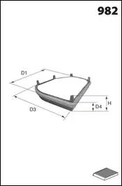 Filter, cabin air (ELR7023)