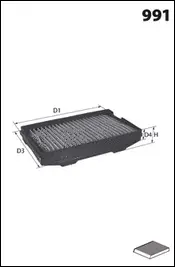 Filter, cabin air (EKR7156)