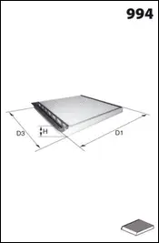 Filter, cabin air (EKR7266)