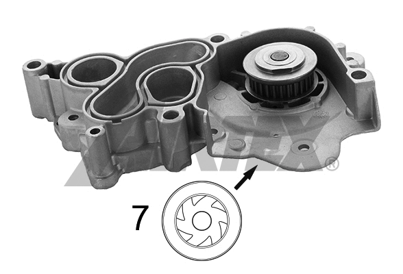Water Pump, engine cooling (2076)