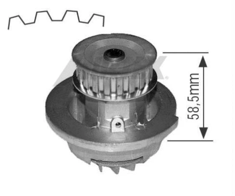 Water Pump, engine cooling (1163)