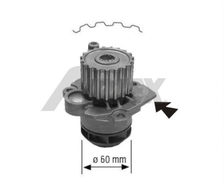 Water Pump, engine cooling (1671)