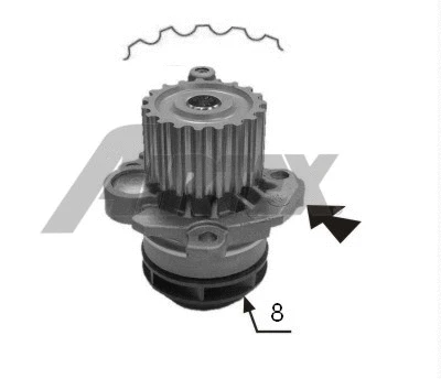 Water Pump, engine cooling (1998)