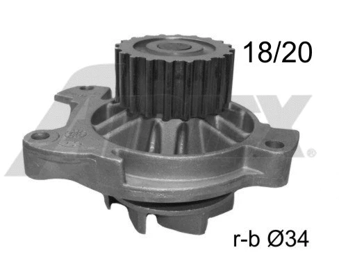 Water Pump, engine cooling (9274R)