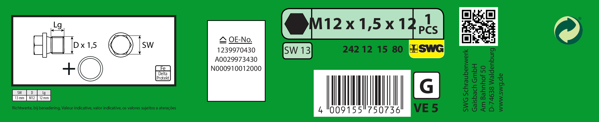 Screw Plug, oil sump